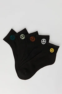 Smiley Quarter Socks (5 Pack)