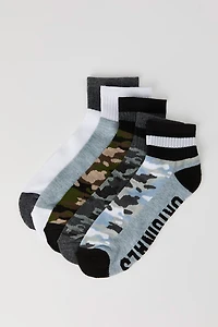 Camo Athletic Quarter Socks (5 Pack)