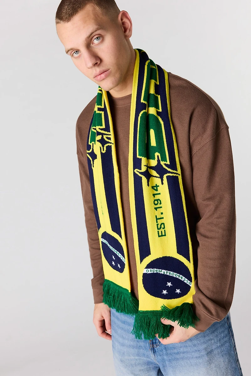 Brazil Jacquard Knit Scarf
