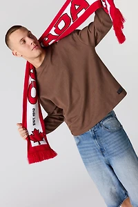 Canada Jacquard Knit Scarf