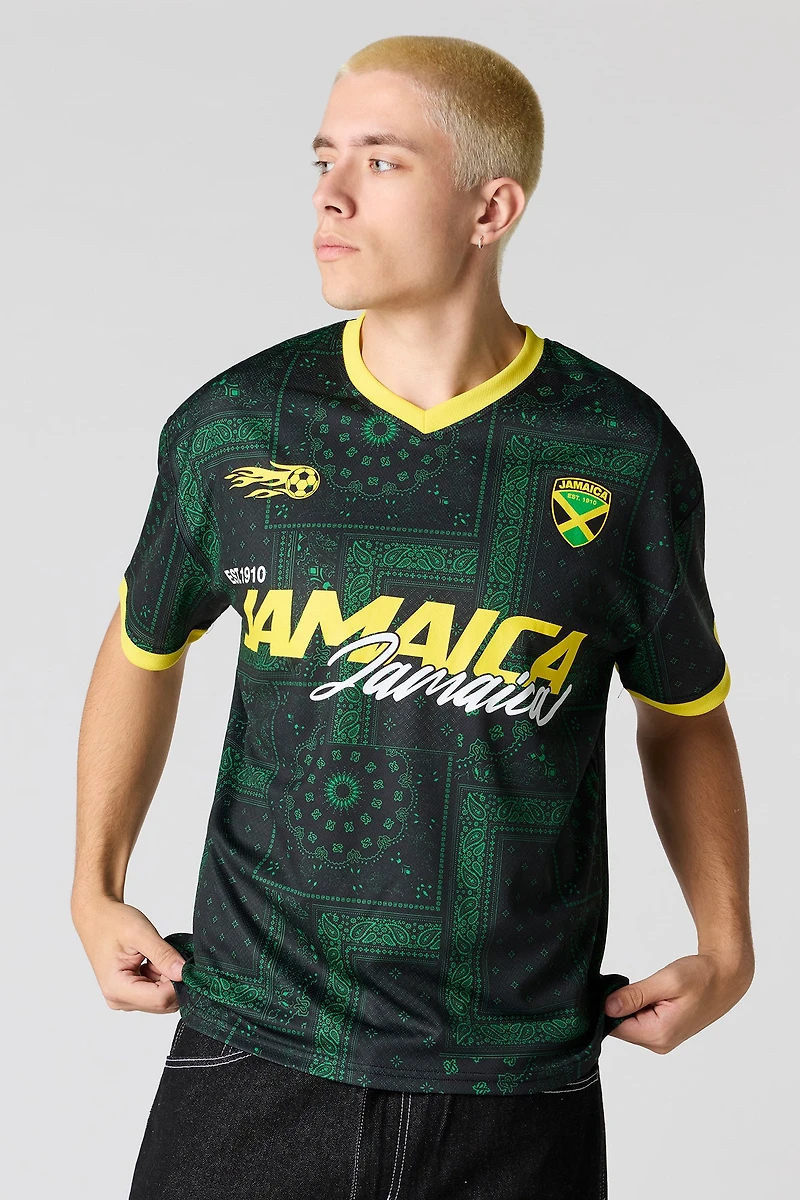 Jamaica Graphic Mesh Soccer Jersey