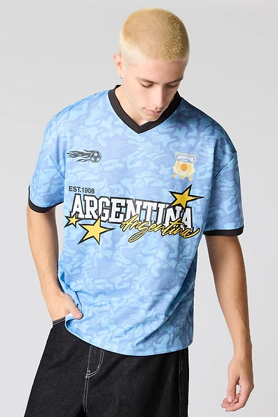 Argentina Graphic Mesh Soccer Jersey
