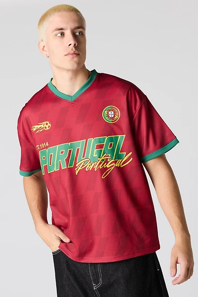 Portugal Graphic Mesh Soccer Jersey