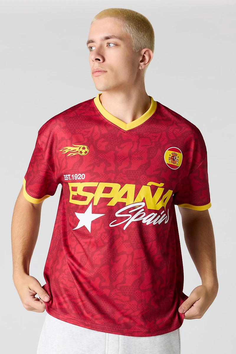 Spain Graphic Mesh Soccer Jersey