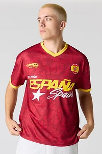 Spain Graphic Mesh Soccer Jersey