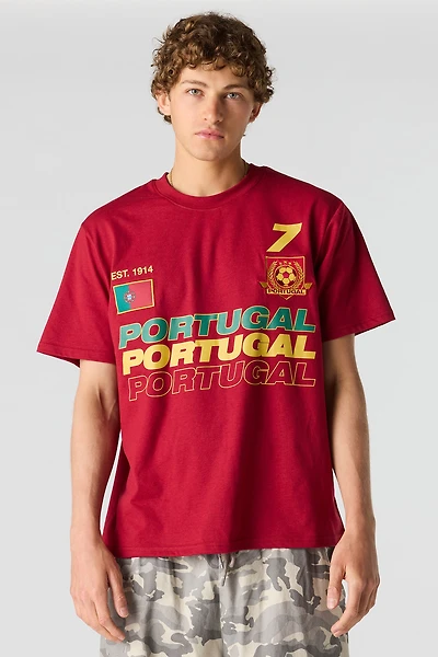 T-shirt de soccer à imprimé Portugal