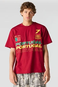 T-shirt de soccer à imprimé Portugal
