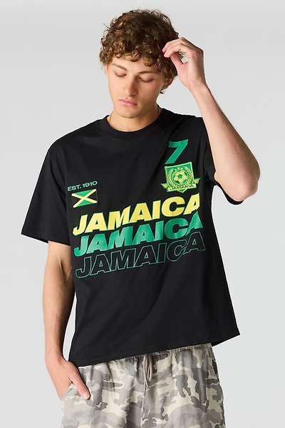T-shirt de soccer à imprimé Jamaïque