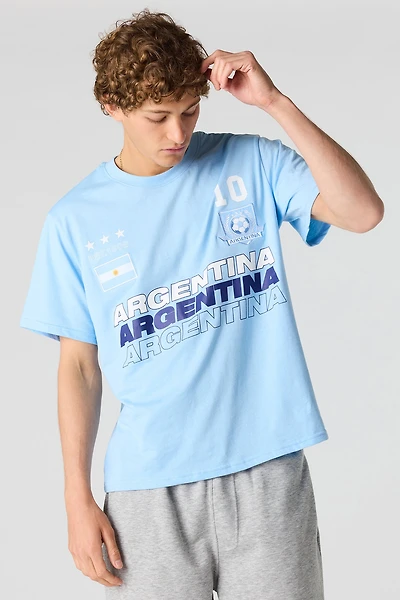 T-shirt de soccer à imprimé Argentine