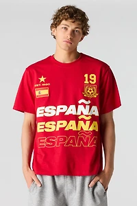 T-shirt de soccer à imprimé Espagne