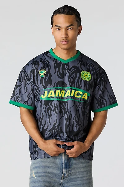 Jersey en filet à imprimé Jamaïque