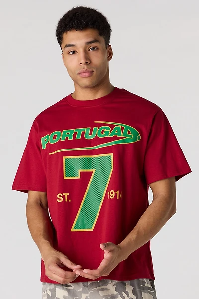 Premium Heavyweight Cotton Portugal Graphic T-Shirt