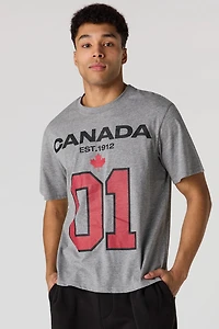 T-shirt en coton épais de luxe à imprimé Canada