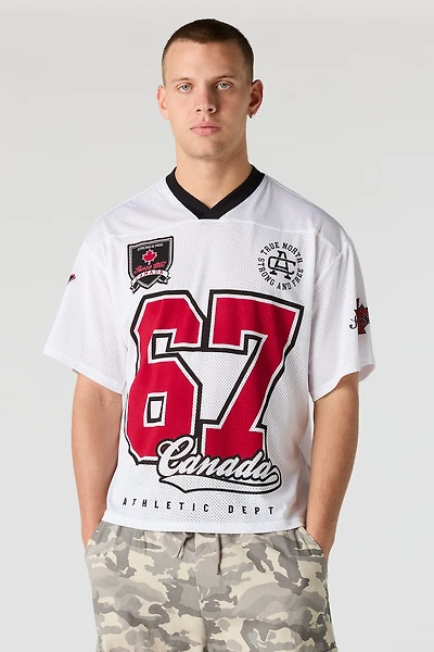 Jersey de football en filet à imprimé Canada