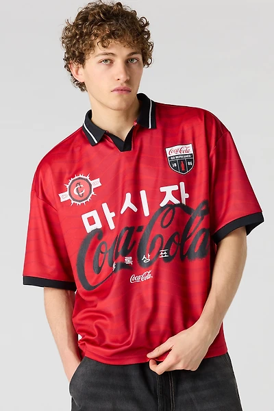 Coca-Cola Print Mesh Soccer Jersey