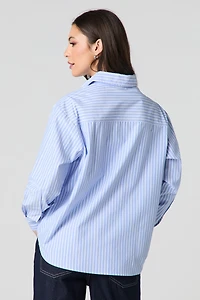 Haut boutonné surdimensionné rayé