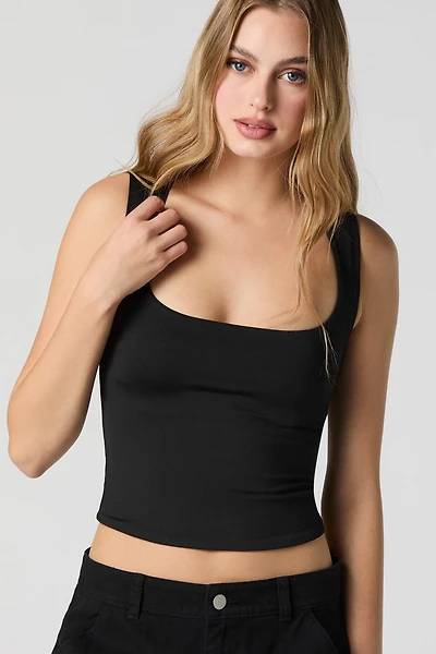 Contour Scoop Square Neck Tank
