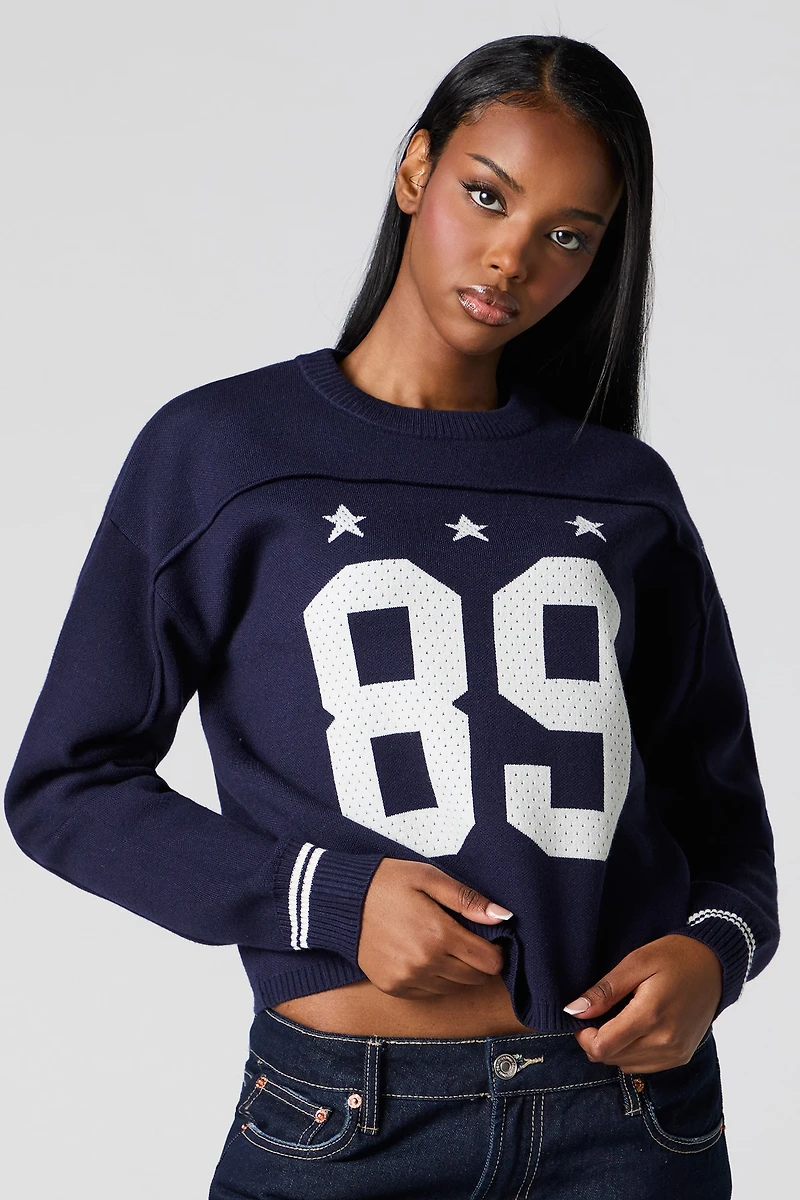 Chandail en tricot jacquard Sporty