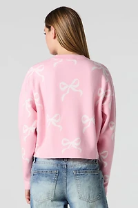 Chandail court en tricot de jacquard