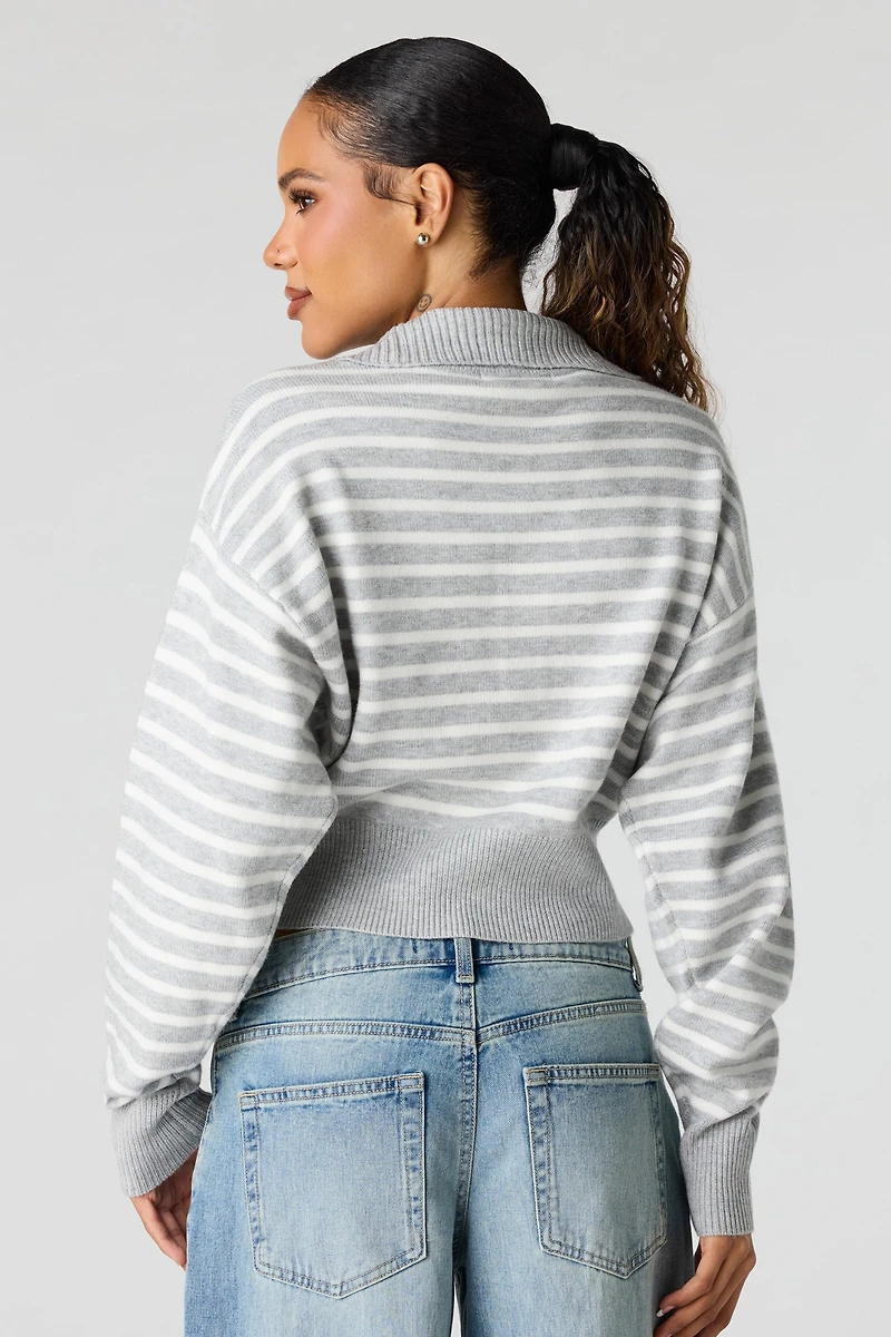 Striped Polo Sweater