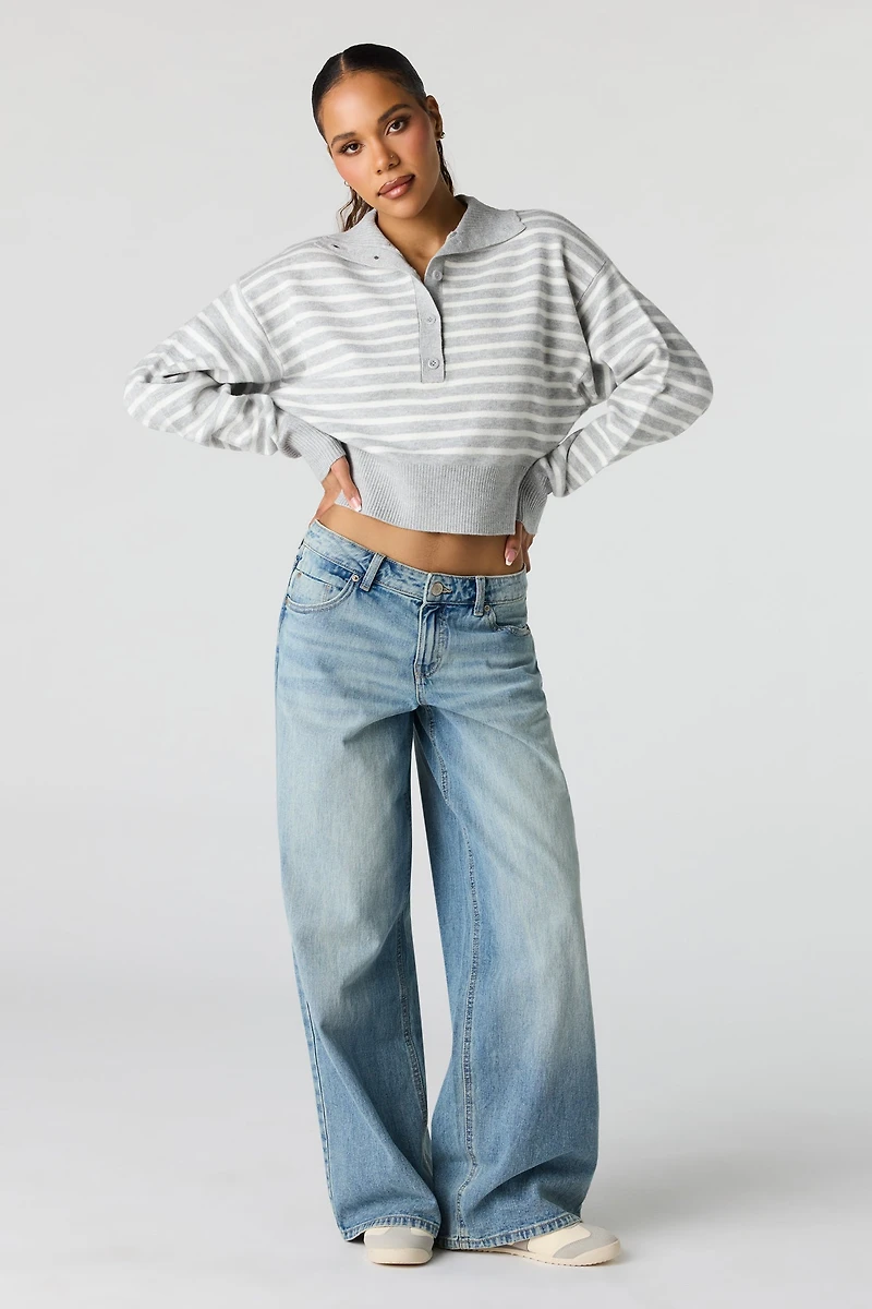 Striped Polo Sweater
