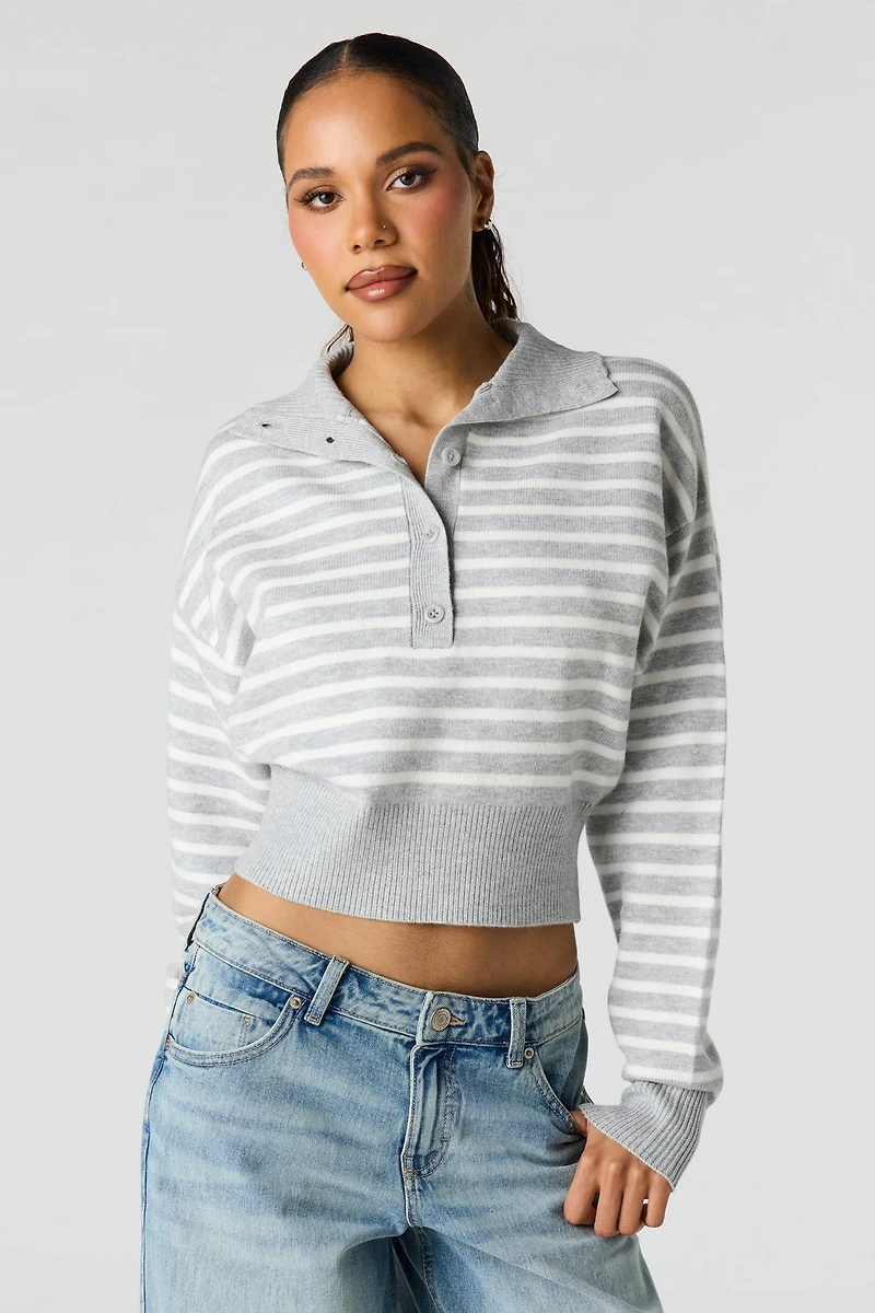 Striped Polo Sweater