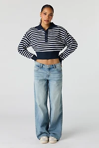 Striped Polo Sweater