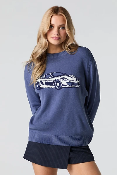 Jacquard Knit Sweater