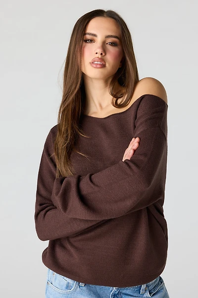 Oversized Off-Shoulder Sweater