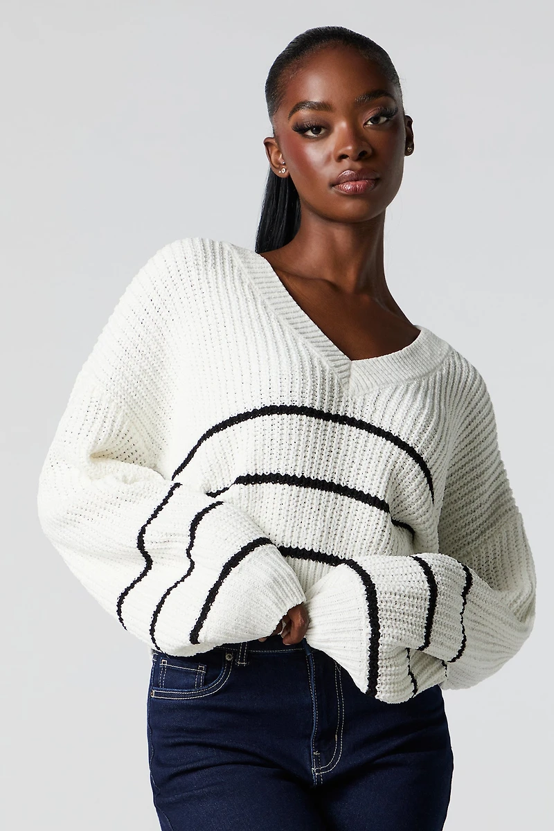 Chunky Knit Striped Sweater