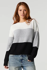 Chunky Knit Colour Block Sweater