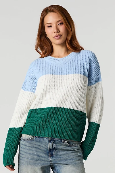 Chunky Knit Colour Block Sweater