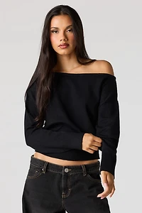 Off Shoulder Dolman Sleeve Sweater
