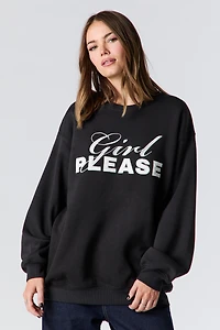 Embroidered Fleece Sweatshirt