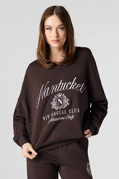 Embroidered Fleece Sweatshirt