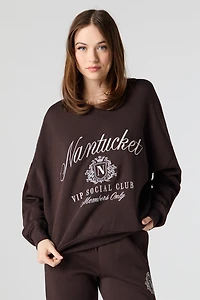 Embroidered Fleece Sweatshirt