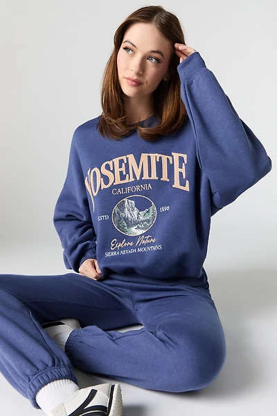 Embroidered Fleece Sweatshirt