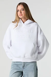 Embossed Fleece Boxy Hoodie