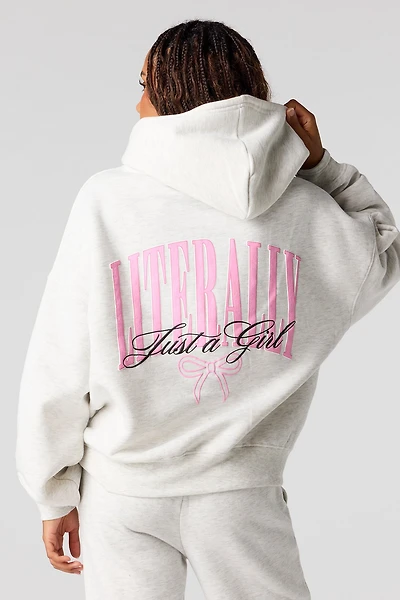 Puff Print Boxy Fleece Hoodie