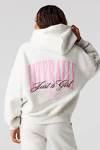 Puff Print Boxy Fleece Hoodie