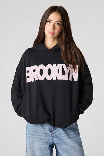 Luxe Fleece Graphic Boxy Hoodie