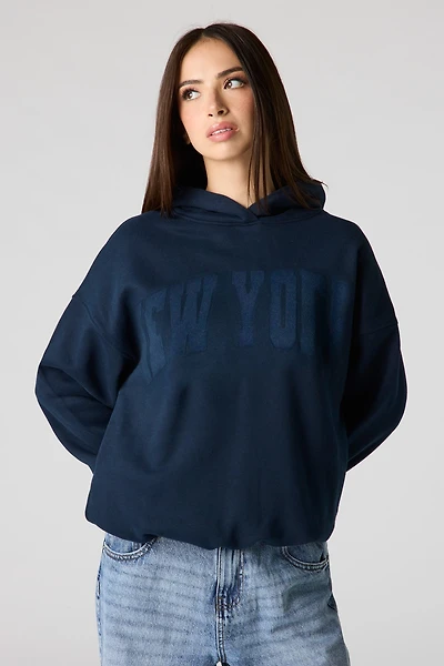 Luxe Fleece Graphic Boxy Hoodie