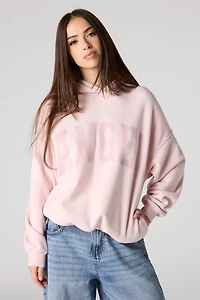 Luxe Fleece Graphic Boxy Hoodie