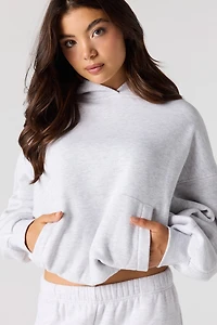 Luxe Fleece Bubble Hem Hoodie