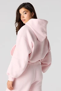 Luxe Fleece Bubble Hem Hoodie