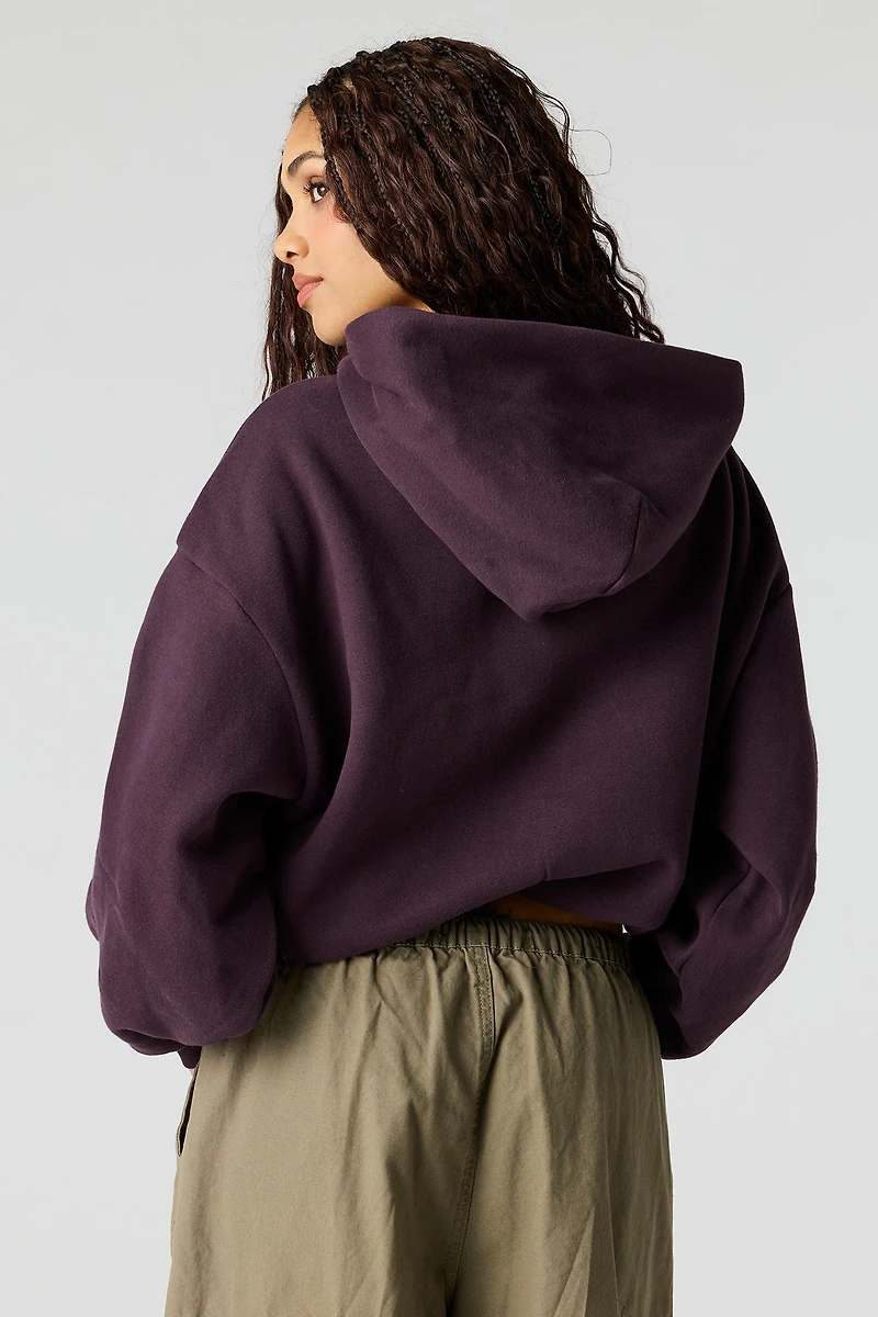 Luxe Fleece Bubble Hem Hoodie