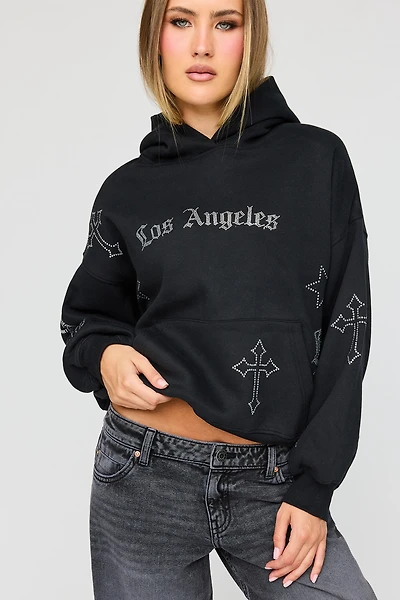 Luxe Fleece Graphic Boyfriend Hoodie