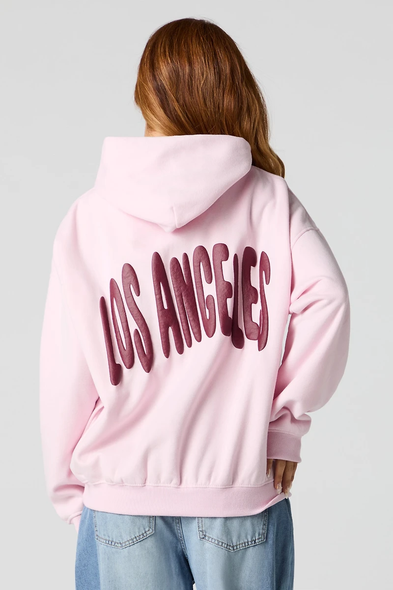 Puff Print Oversized Fleece Hoodie