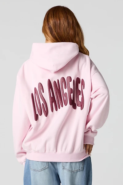 Puff Print Oversized Fleece Hoodie