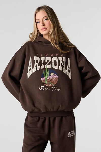 Destination Graphic Oversized Fleece Hoodie